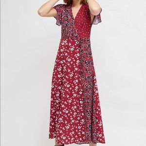 French Connection Aliyah Crepe Maxi Wrap Dress